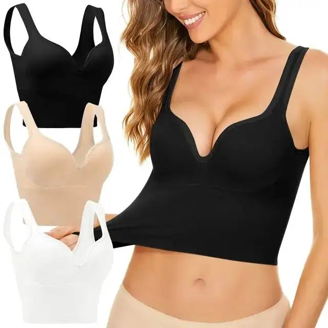 Women Sports Breathable Fitness Spandex Yoga Gym Top Sports Bra Waist Slimming Compression Seamless Push up Bra