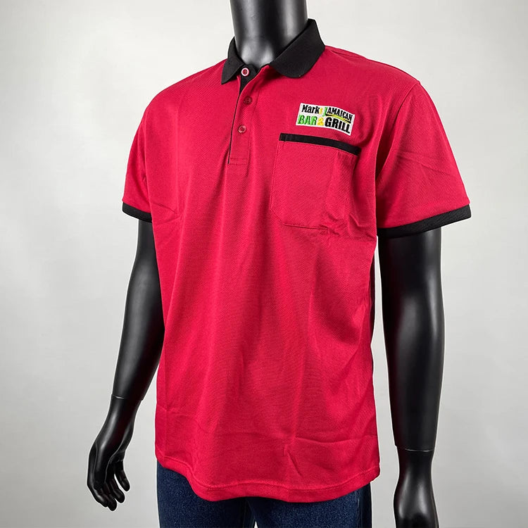 Custom Uniform Polo With Embroidery Logo Polo Shirt Short Sleeve Hotel Work Wear Multi Color Restaurant & Bar Uniforms