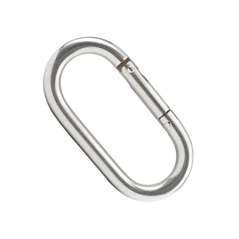 Stainless Steel Polished Oval Ring Snap Hook Clasp Clip Carabiner Spring Buckle General Industry Use Custom Model