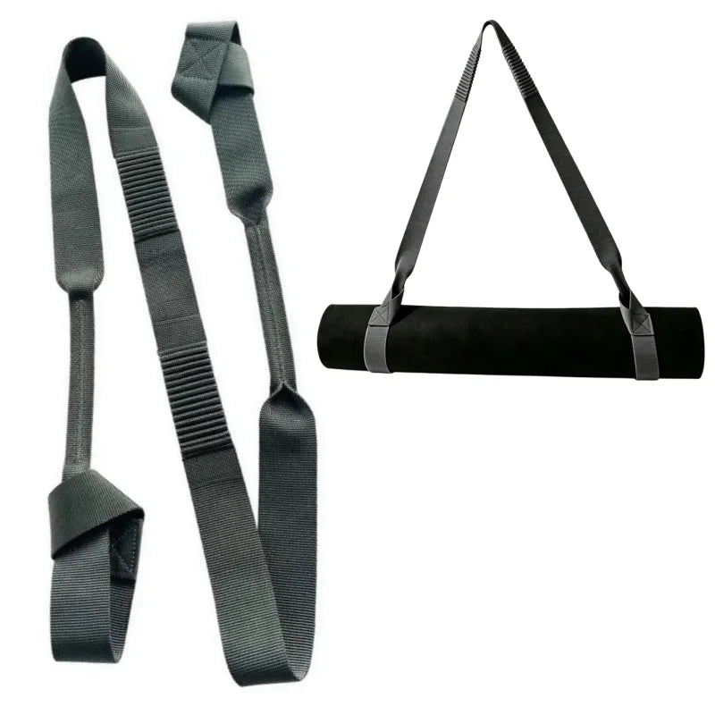Custom Logo Color Adjustable High Elasticity Durable 100% Nylon Shoulder Belt Yoga Mat Strap Sling Carrier for Women Exercise