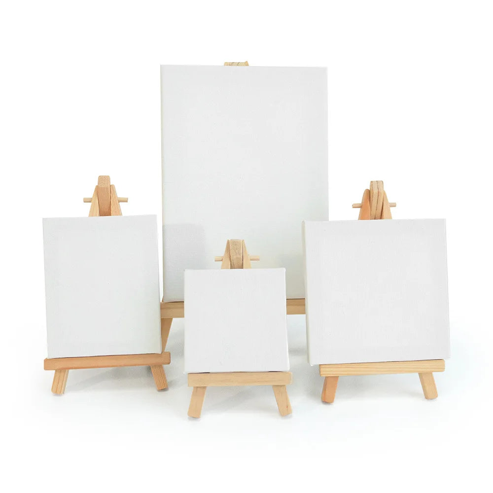 BETSLINE Mini Oil Painting Board Adorable Frame Table Decor Tiny Canvas Panels DIY Accessories Small Easel for Drawing