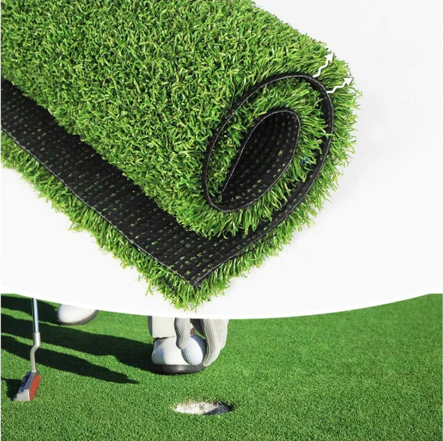 Realistic Artificial Grass Lawn Turf for Backyards Eco-Friendly 30mm & 10mm Pile Heights for Putting Green & Home Use