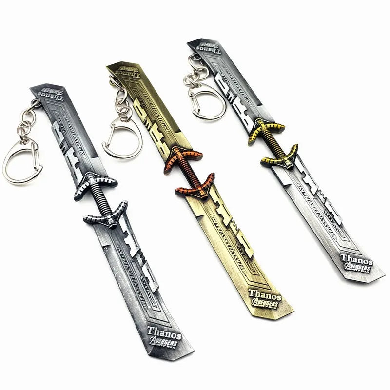 Hot Style Alloy Pendant Key Chains Thanos Souvenirs Metal Knife Model Key Chain
