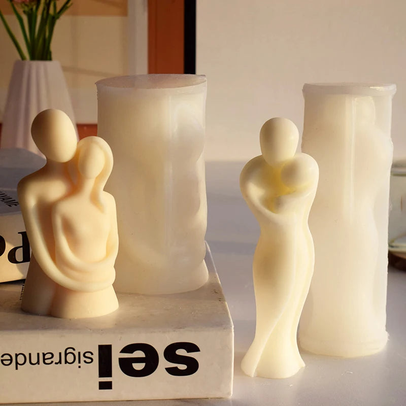 Hot Sale Handmade Diy Silicone Body Shape Candle Mold 3D Female Couple Silicone Resin Candle Body Candle Mold