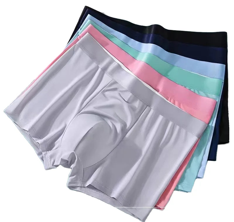 Custom Men's Boxer Shorts Breathable Spandex/Polyester Underwear Mid-Rise Knitted Fabric Quick Dry Anti-Bacterial Waist Logo