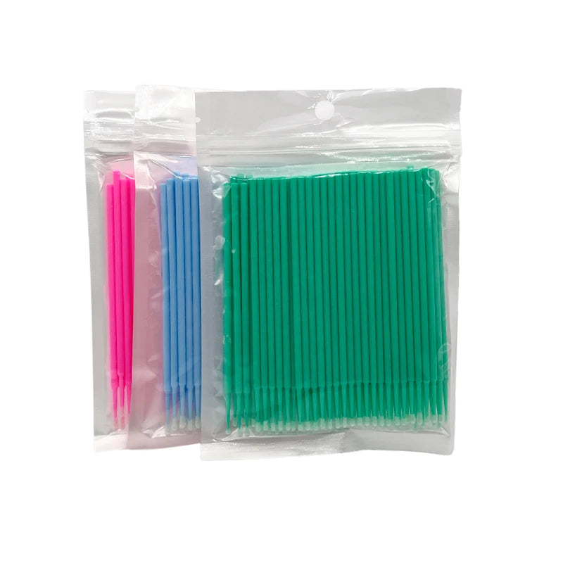 Cotton Oral Resin Mini Adhesive Disposable Glitter Applicator Eye Extension Wand Dental Brush Micro Stick Lash Swab Microbrus