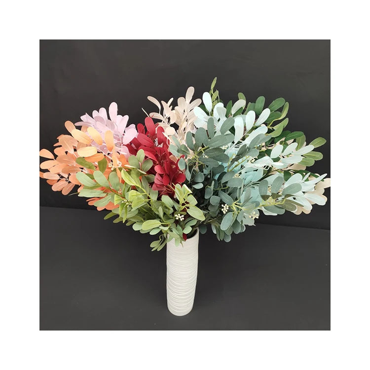 Soft Home Wedding Decoration Outdoor Artificial Plants Bouquet Peanut Leaves Plant