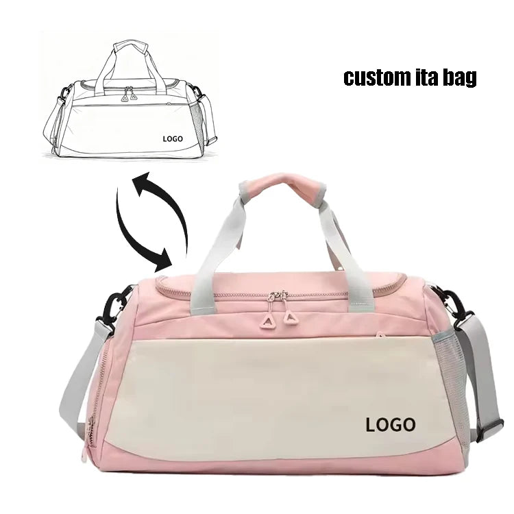 Hot Selling Custom New Design Large Capacity Sport Yoga Travel Bag Portable Gym Bag With Shoes Compartment