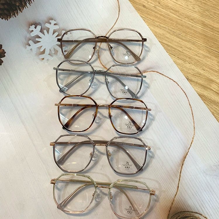 9861 Retro Style TR+Metal Big Square Frame Women and Men Anti-Blue Light Lens Optical Frame Fast Shipping 2026