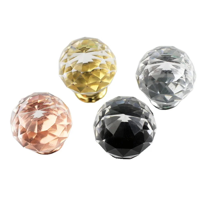 Wholesale and Low Price Clear Crystal Furniture Cabinet Drawer  Pull Knob  Crystal Cabinet Pull Handles