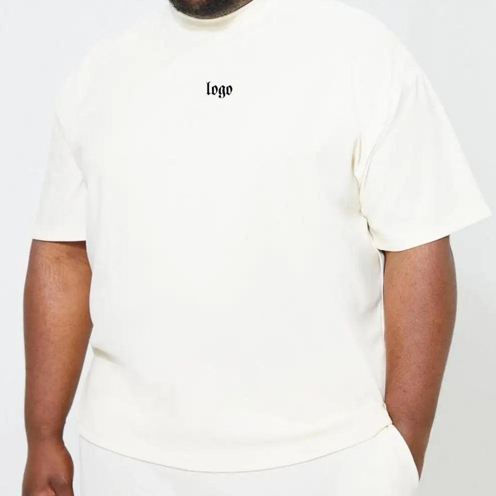 Wholesale Men's T-Shirts Graphic Heavyweight Cotton Blank Plus Size Plain 230g Oversized T Shirt for Men