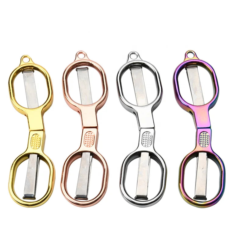 8 Shape Scissors Mini Small Stainless Steel Telescopic Travel Portable Folding Fish Cutting Scissors Multi Purpose DIY Scisso