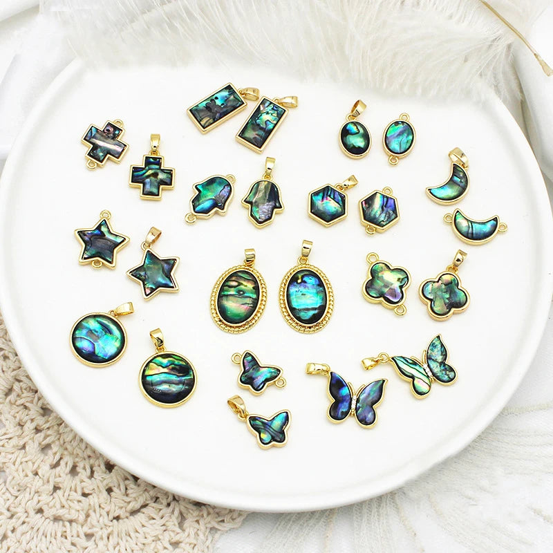 SSeeSY Copper Custom Bulk Fashion DIY Jewelry Accessories Brass Geometric Star Charms butterfly Pendant for Necklaces Factory
