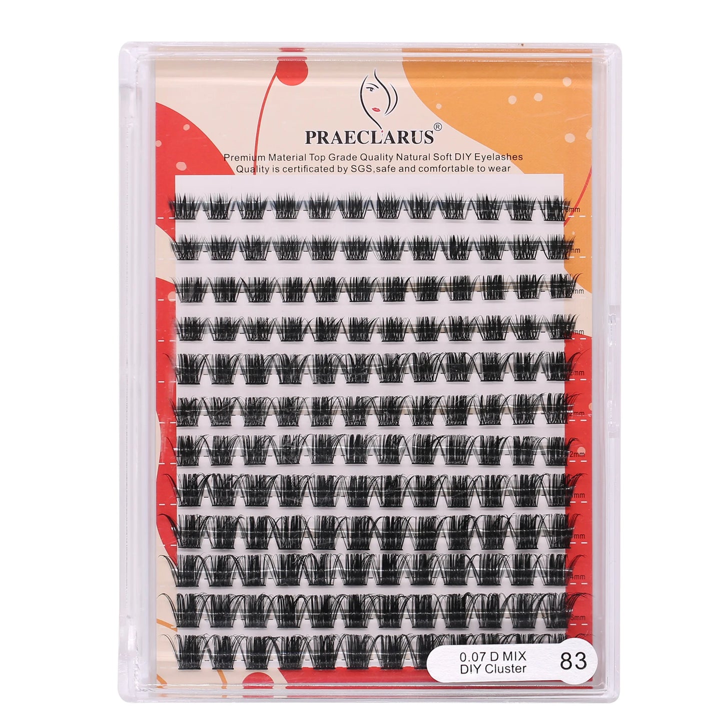 DIY Cluster Lashes Individual Lashes Segment Lashes Curl 8-16mm Length with Bonder and Seal Tweezer Together