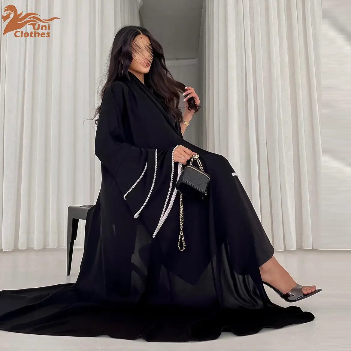 MQ120 Eid New Design Women Muslim Abaya Islamic Clothing Plain Color Open Abaya