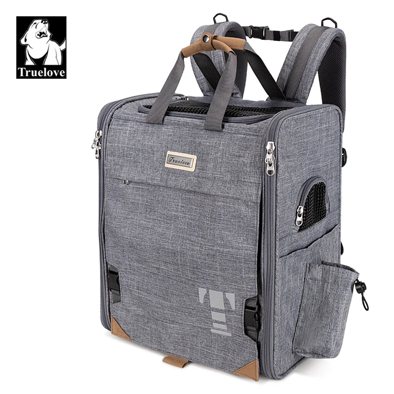 Truelove Wholesale Luxury Mesh Durable Nylon Travel Pet Shoulder Backpack Comfortable Breathable Cat Dog Carrier Bag for Outd