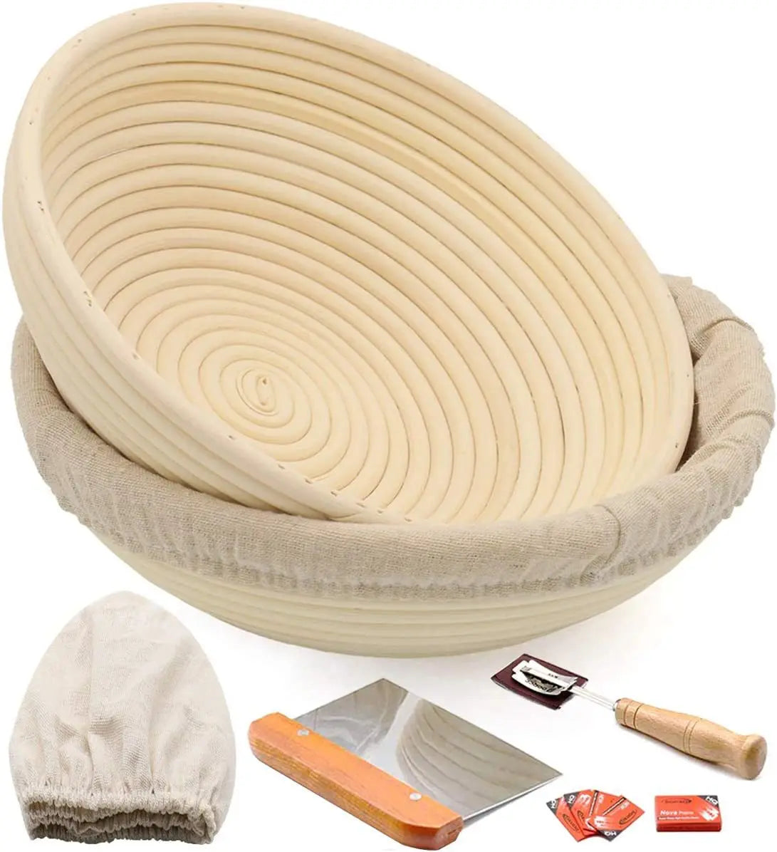 Heavy Duty Baker Linen Couche Miniature Dough Fermentation Box and Bread Proofing Basket Sourdough Starter Kits on Sale