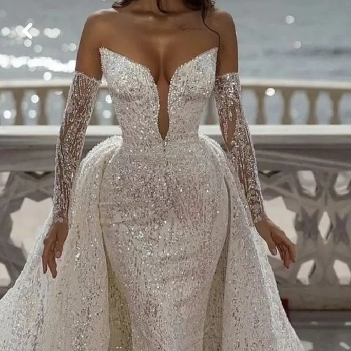 S3822R   2025 New Summer Bride  Heavy Work Satin High -level Texture Court Main Luxury Wedding Dress