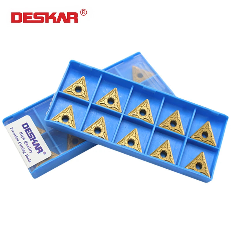 DESKAR CNC Lathe Carbide Inserts Turning Tools Machining Cut Sharp Blade TNMG160404 160408 160412-CM LF9018
