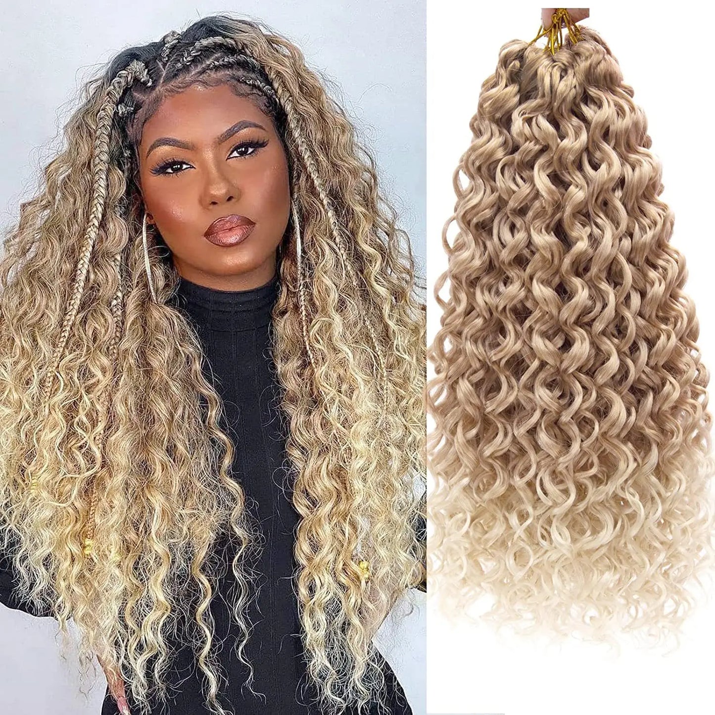 Factory Wholesale Synthetic Braiding Hair Extensions 18 Inch Gogo Curl Crochet High Temperature Fiber Dyed