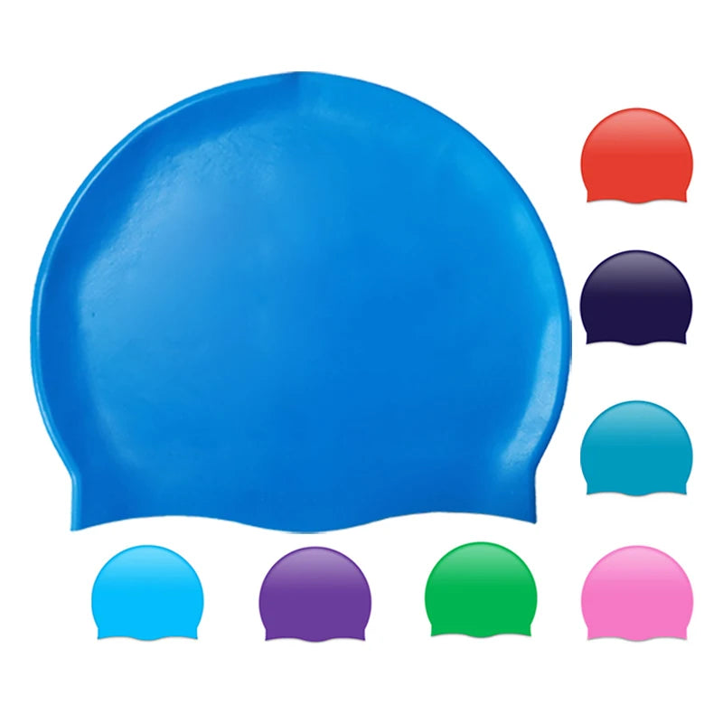 Custom Printed Adult Children's Breathplay Head Swimming Hat Anti Slip Silicone Swim Cap