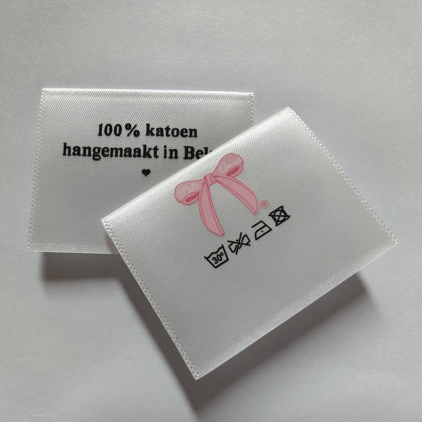 YH-BL-P0004 Factory Direct Supply Custom Printed Logo Clothes Brand Labels Clothing Tags Satin Care Ribbon Garment Labels Tag