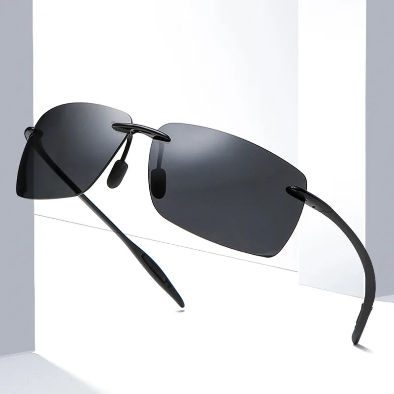 TR90 Ultralight Frameless Sunglasses for Men Women Fashion Outdoor Sports Shades for Fishing Running Driving Driver Sun Glass