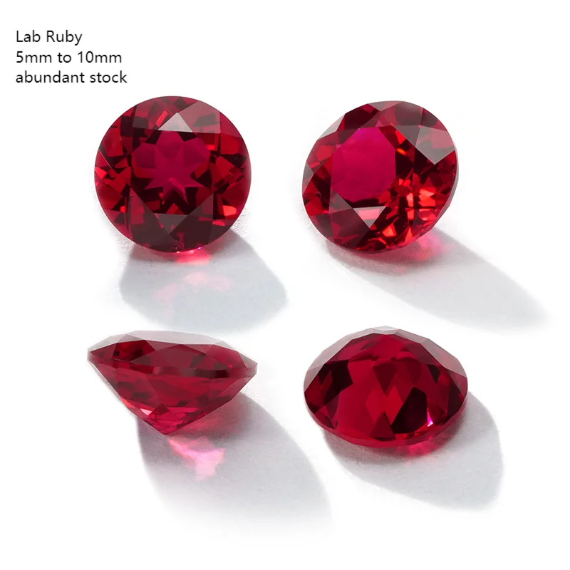 6.5mm Round Pigeon Blood Starsgem Loose Ruby Lab Grown Heat Treated Gemstone Over 5ct