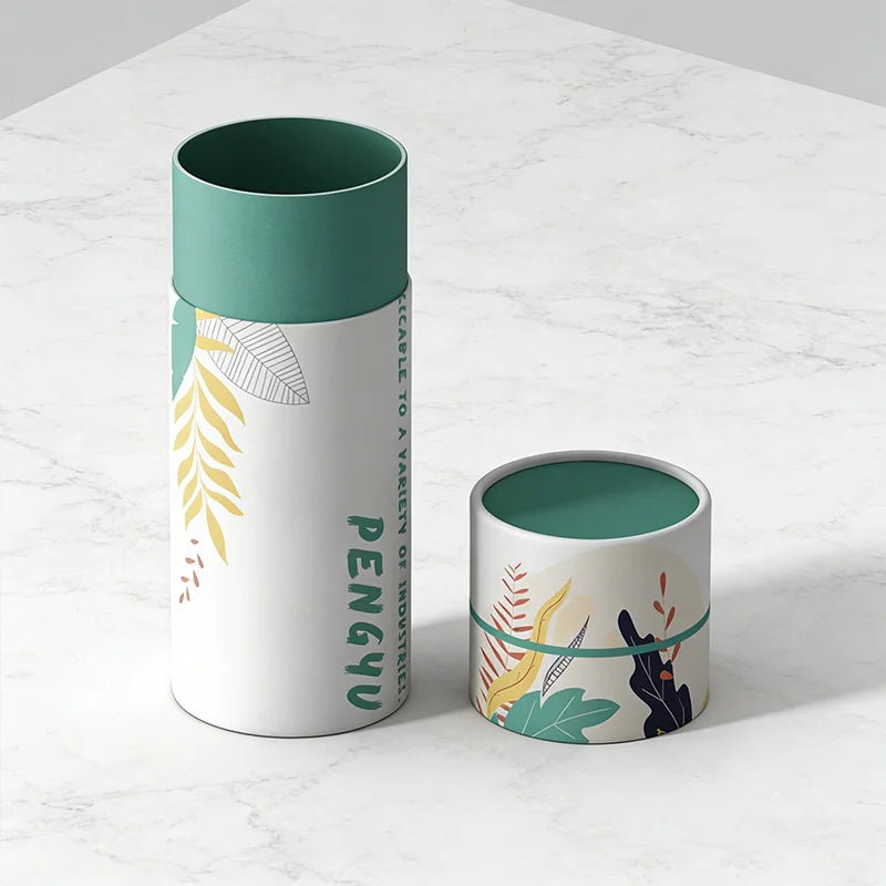 Custom Color Printing logo Craft Luxury Matte Cylinder Cosmetics 100ml Perfume Essential Oil Bottle Packaging Paper Tube
