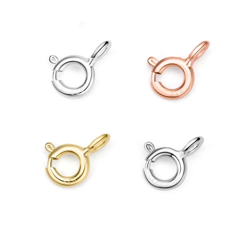 925 Sterling Silver DIY Gold Plated Bracelet Clasps DIY Jewelry Accessories Connectors Buckle Clasps for Jewelry Making