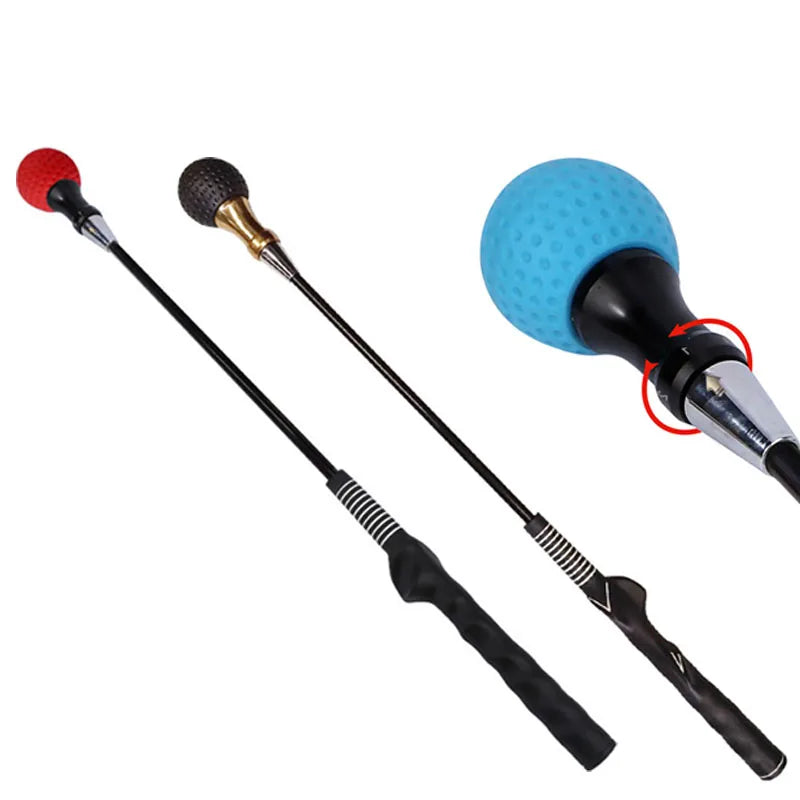Golf Swing Trainer Stick Posture Corrector Adjustable Strength Swing Sound Golf Training Stick Golf Beginner Swing Practice A