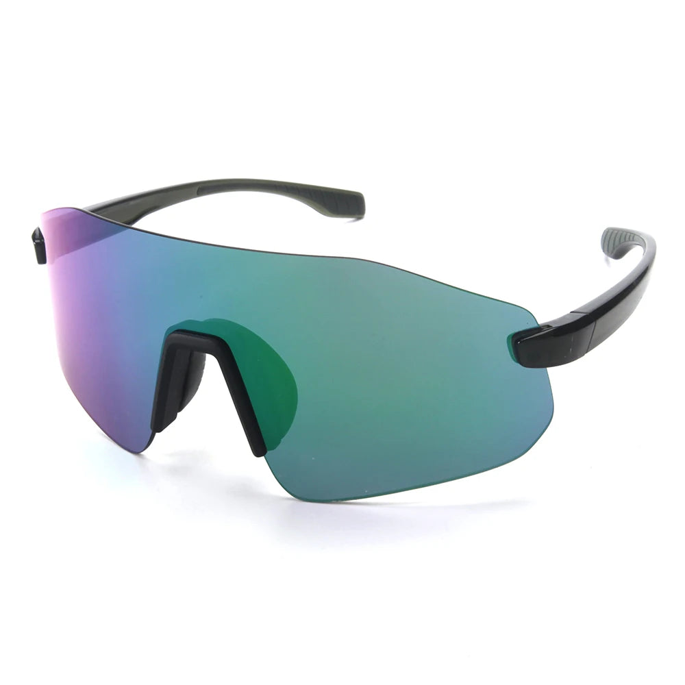 2026 Wholesale Rimless Green Coating Sports Eyewear UV400 Baseball Cycling Sunglasses Luxury Road Bike Glasses