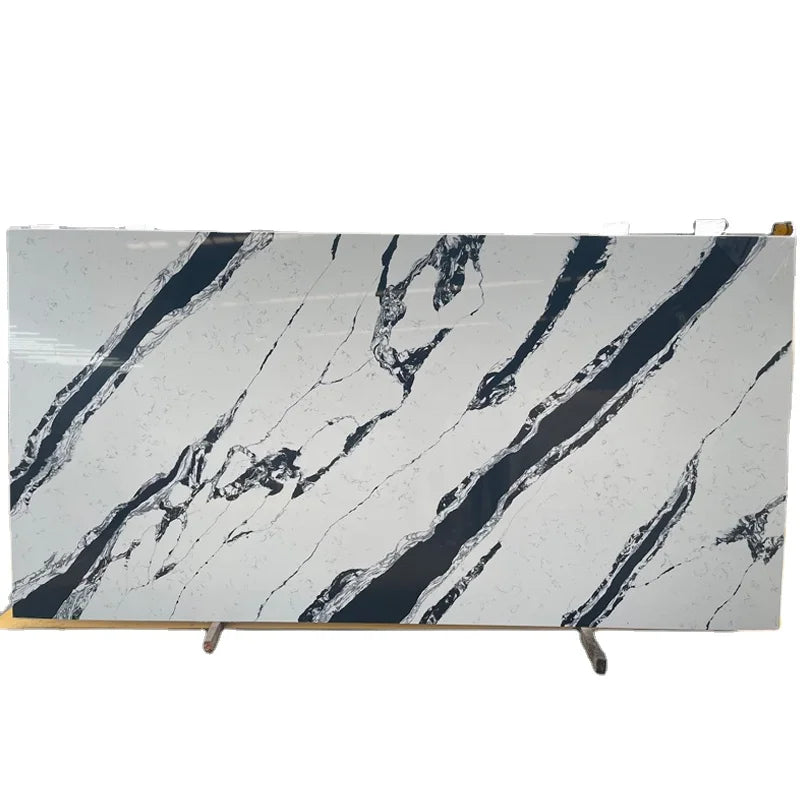 YDSTONE Artificial Stone Slabs Faux Stone Quartz Stone High End Quality Panda White Quartz Slab