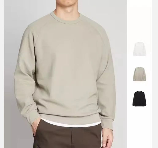 460gsm Raglan Sleeve O-neck Printed Embroidered Sweatwear Men's Plain Sweatshirt Custom Oversize Sweater & Hoodies ODM