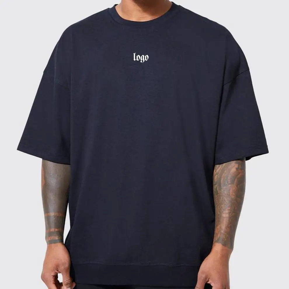 230g Oversized Unisex T Shirt Organic Cotton Printed Heavyweight Blank T Plus Size Graphic T Shirt for Men