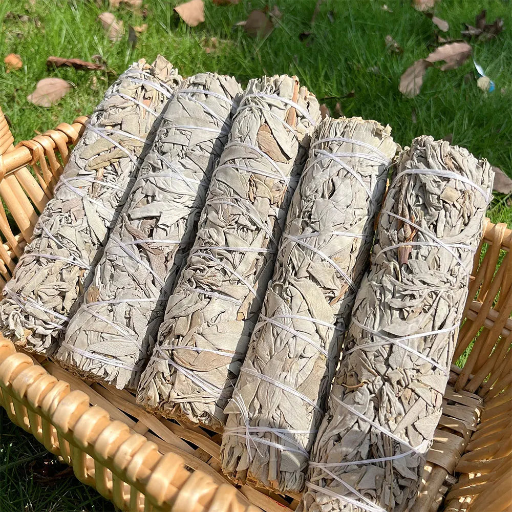 7 Inch White Sage Smudge Sticks Natural California Clary Sage Bundle Smudge for Home Cleansing Incense Healing Meditation