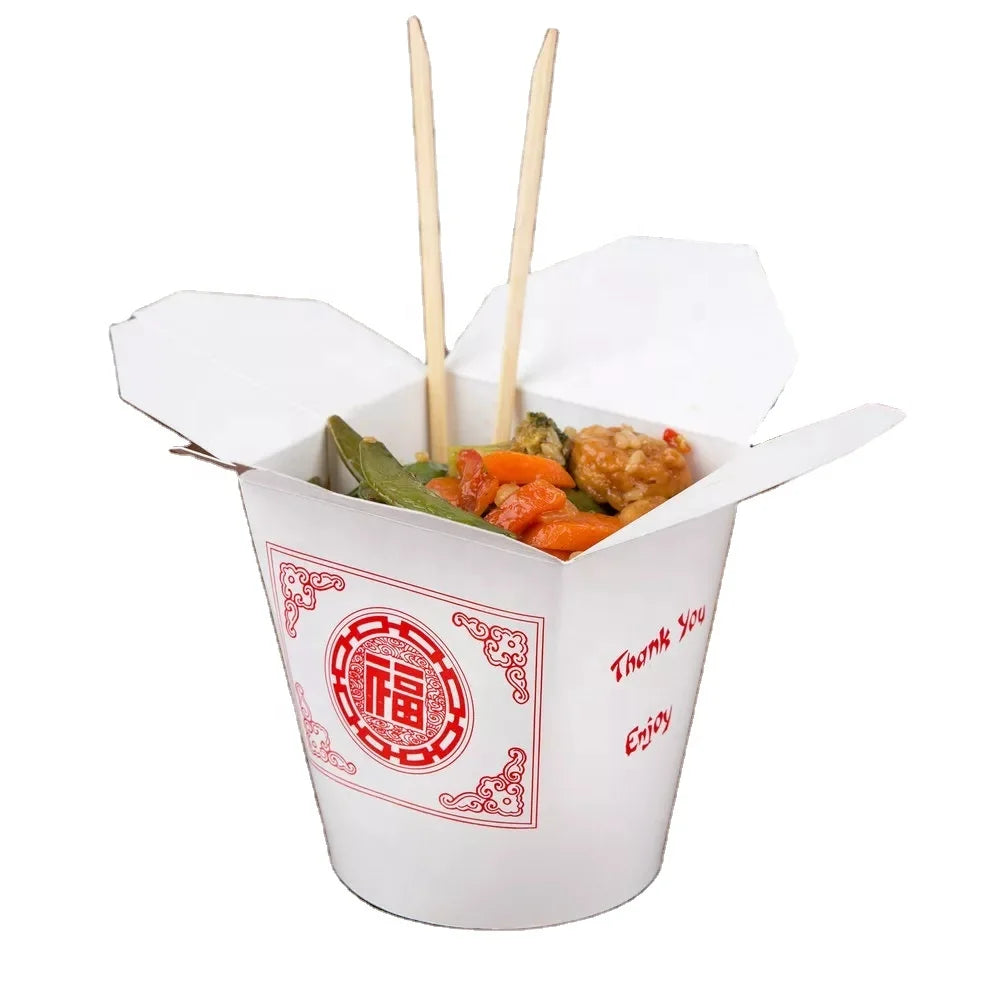 Chinese Take Away Noodle Box Paper Boxes Lunch Dinner Box