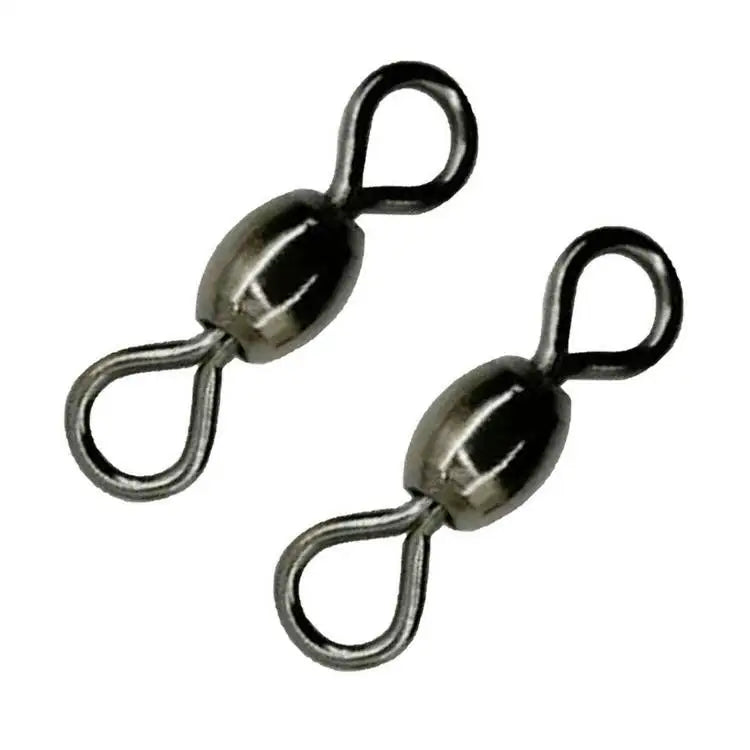 Fishing Solid Ring Corrosion Resistant High Strength Line Hook Connector Swivel with Snap 4KG-90kg Test