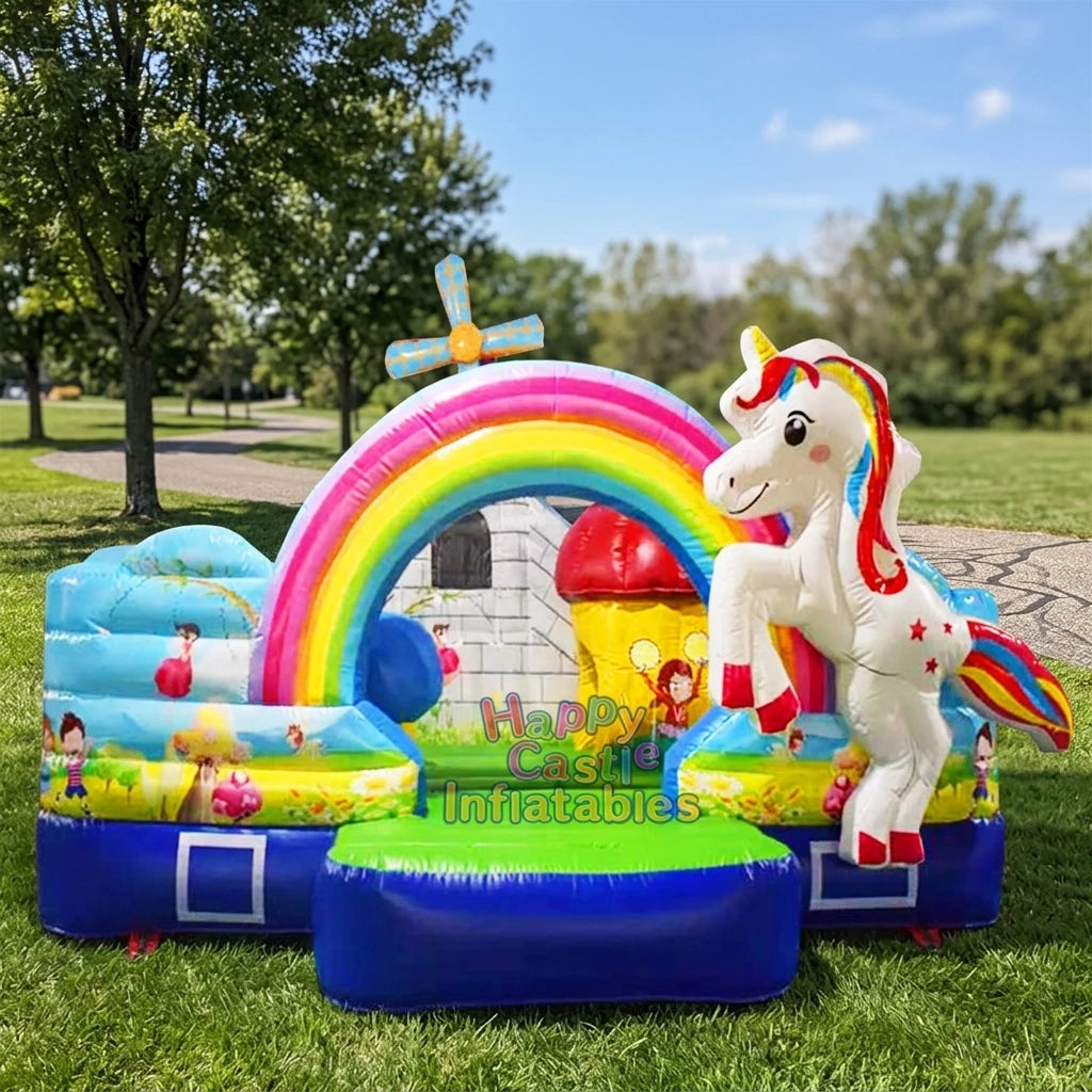 Unicorn Indoor Outdoor  Inflatable Bouncy Castle Bounce House Amusement Park Playground for Sale