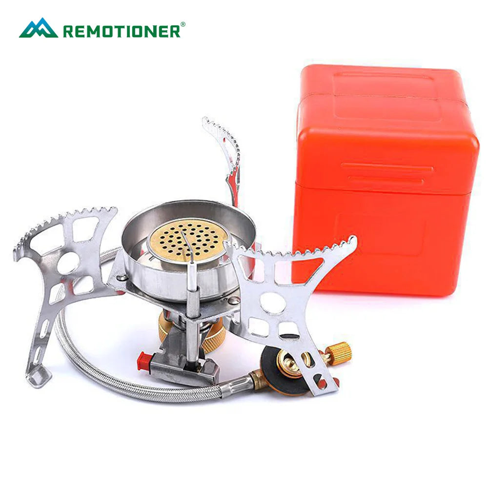 3900W Lightweight Outdoor Copper Core Windproof Portable Cooking Stove Gas Mini Camping Stove