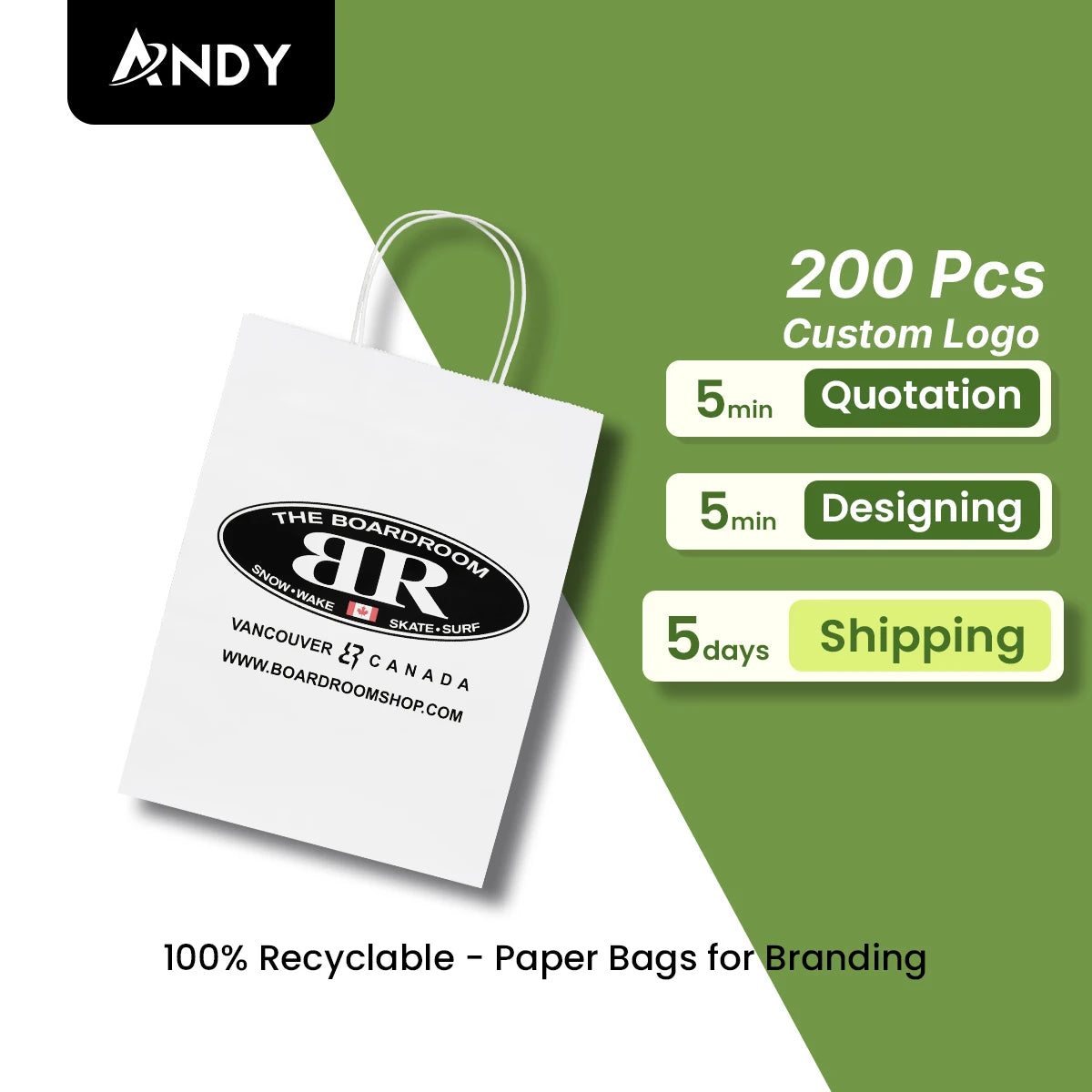 Customized Eco-Friendly Biodegradable Kraft Takeaway Delivery Bread Bag Food Paper Bag with Own Logo Printed Customized