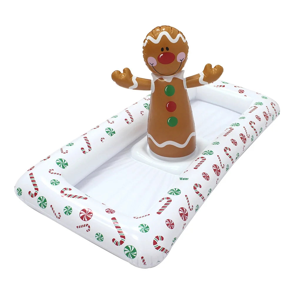 Inflatable Christmas Ice Bucket PVC Material Eco-Friendly Safety Durable Outdoor Party Beverage Storage Home Amusement Game Tray