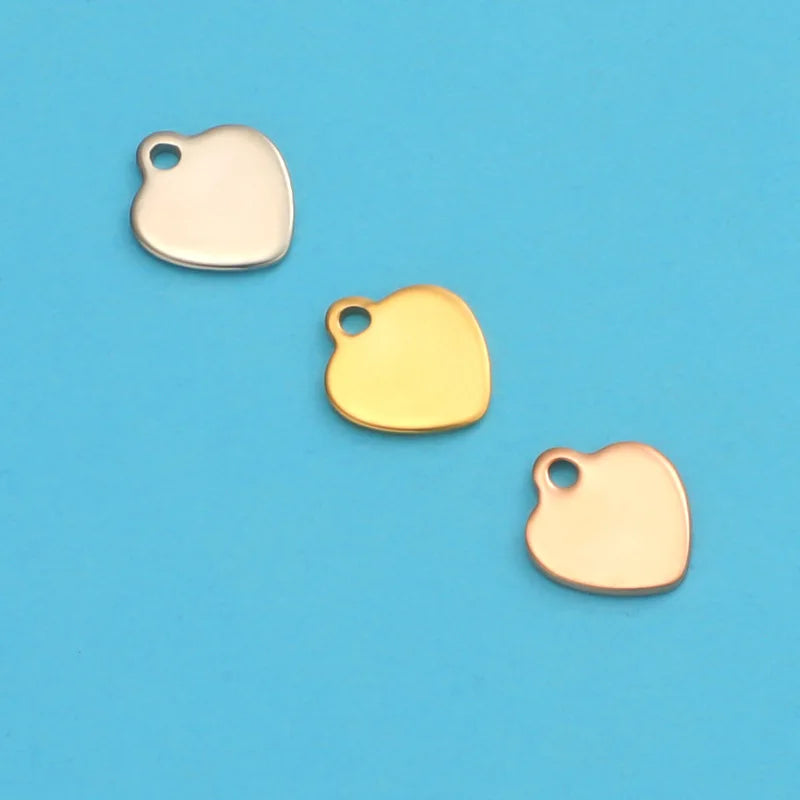 Factory Customization Personalized Mirror Polished Stainless Steel Hollow Pet Blank Label Heart Pendant Jewelry Wholesale
