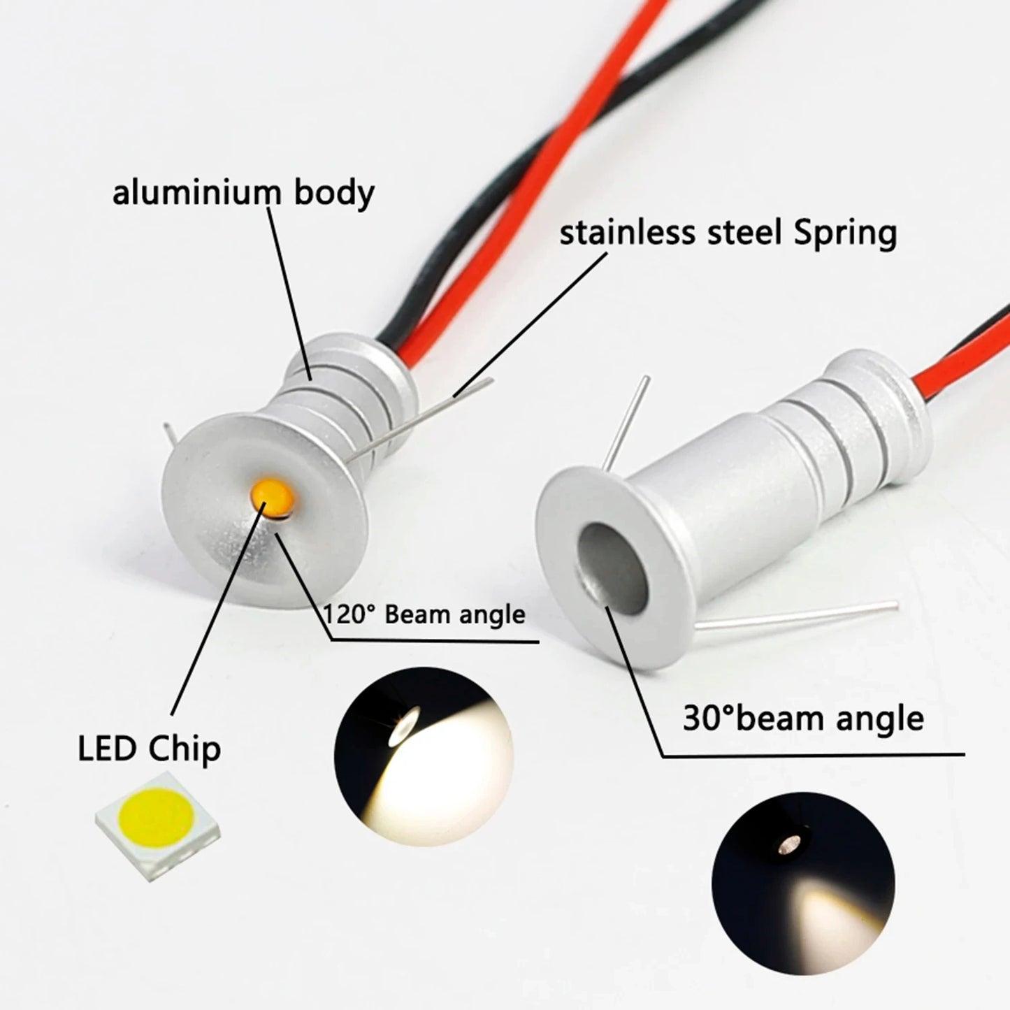IP65 0.5W Mini LED Spotlight 12V Ambient Downlight  Spot Lamps for Home Party Ceiling Stair Walkway Cabinet Light