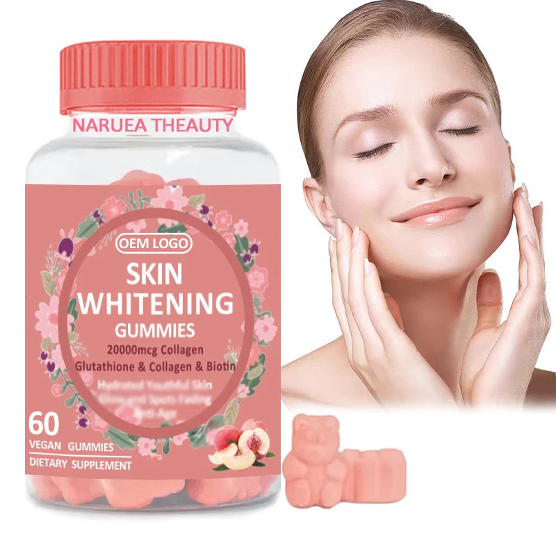 OEM Label Collagen Supplement Gummy Whitening Skin Vitamins L-glutathione Gummies