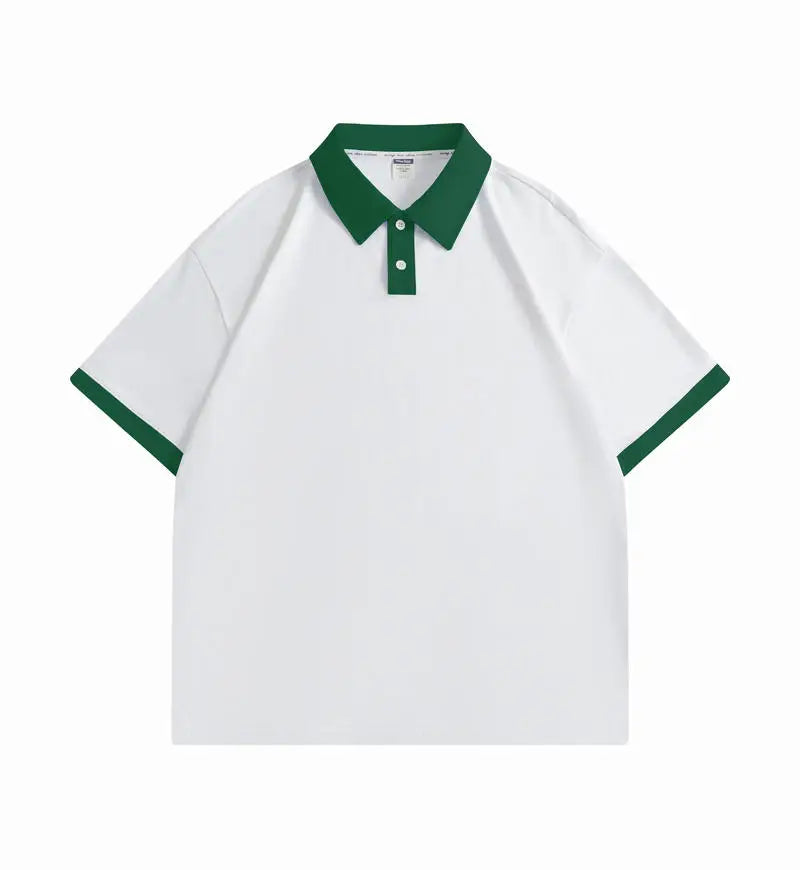 200gsm 100% Heavy Cotton Polo Shirts Short Sleeve Summer Customized Embroidered Printed  T-shirt Man Polo Shirt