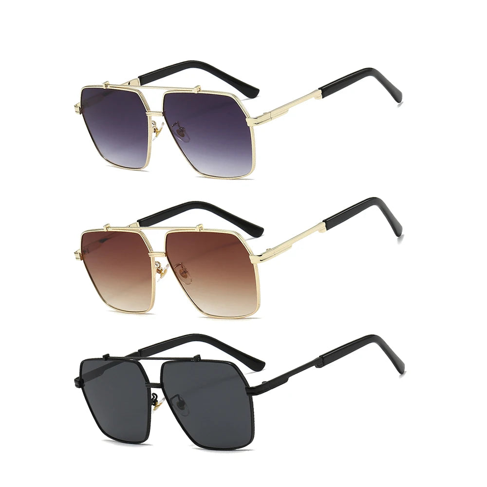 2024 Trend Oversized High Quality pilot Eyeglasses Frames Luxury Sun Glasses for Men Custom logo Classic Retro Sunglasses Wom
