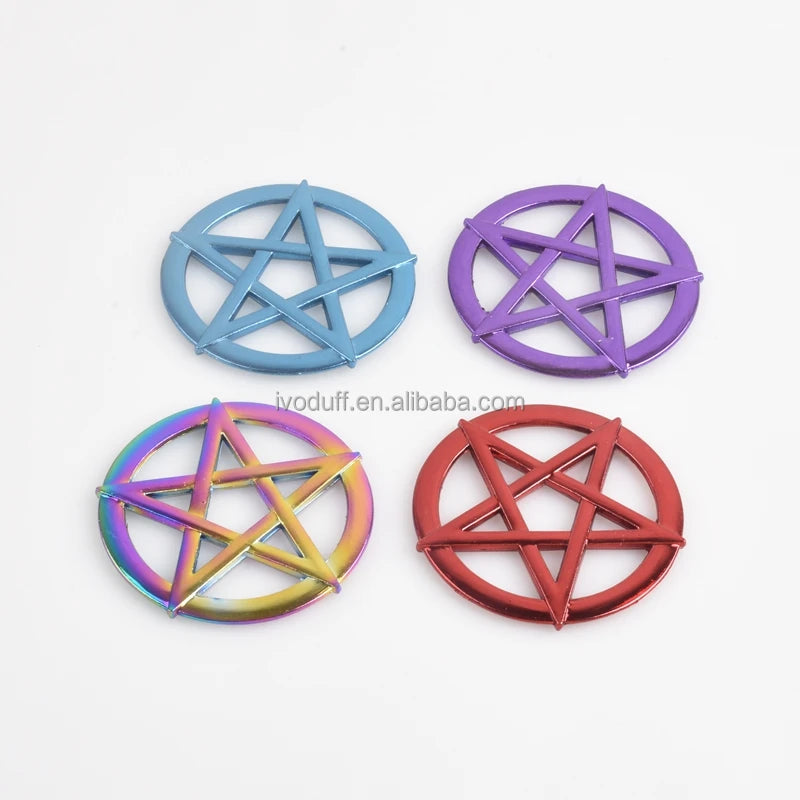 Decoration Various Colorful Color 45mm Metal Star Shape Ring Handbag Clothing Accessories