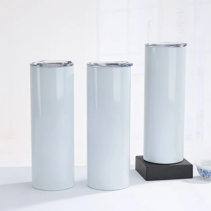 20oz Stainless Steel Tumbler Portable Wedding Party Gift Cup for Straight Skinny Tumbler for Water Bottle Sublimation