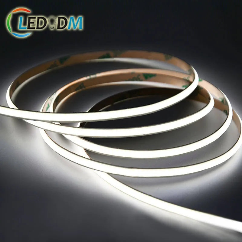Slim 8mm COB LED Strip 320LEDs/m 100lm/W CRI90 DC12V 24V Flexible Linear Light 2700K-6500K IP20 IP65 IP67 COB Led Strip Light